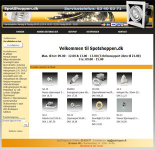 Spotshoppen.dk | Belysningsartikler, halogenspots online